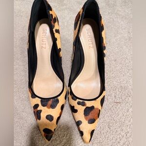 SCHUTZ Animal Print Heels